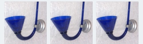 Murano blu navy glasses - murano, tris