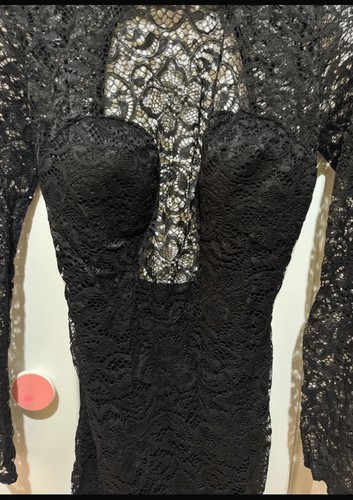 Abito pizzo nero - abito,