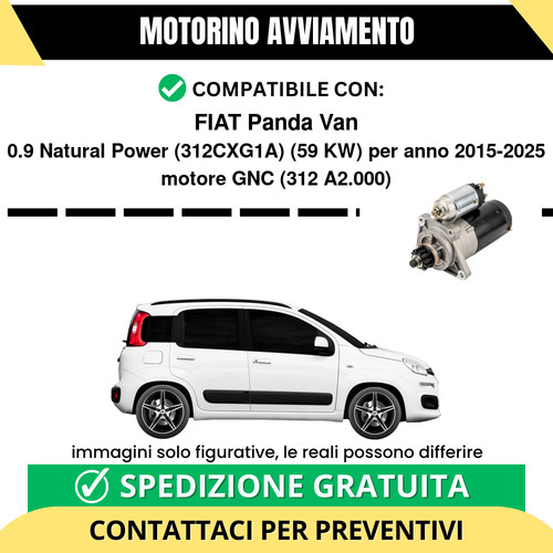 Motorino avviamento fiat - motorino, panda