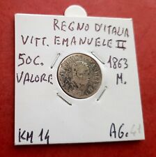 ITALY 50 Centesimi 1863 M