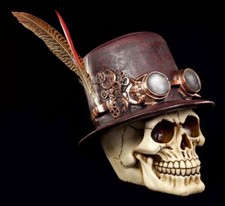 Steampunk teschio con cappello