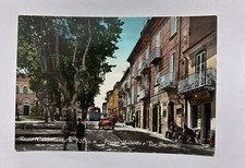 CARTOLINA RICCIA (CAMPOBASSO) PIAZZA UMBERTO E VIA BENEVENTO FG ANIMATA VIAGGIAT