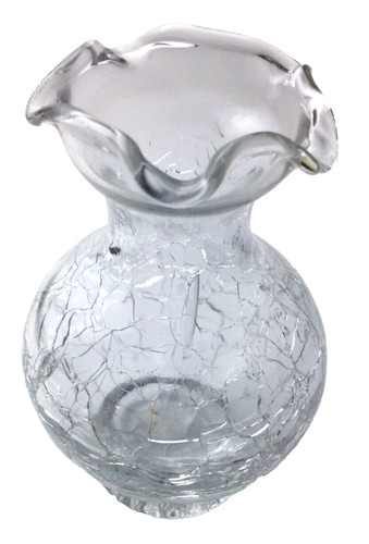 Vaso vetro onda craquelé - vetro,