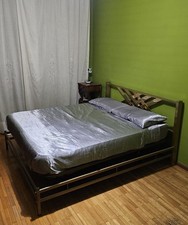 Testiera Letto Matrimoniale CELLINI ARTE Ottone Satinato E Piatte Laminate Oro.