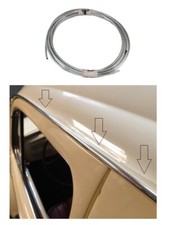 VW MAGGIOLINO BEETLE TYPE3 - GOCCIOLATOIO CROMATO CHROME ROOF GUTTER TRIM