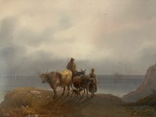 Peinture XIXe Gouache Giuseppe