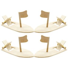  4 pezzi fai da te modelli di barche a vela in legno barca in legno artigianale