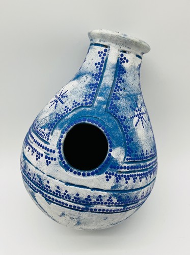 Udu clay drum hand painted - clay, drum: