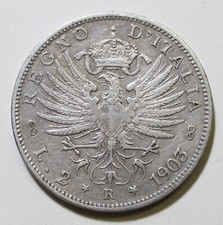 *VITTORIO EMANUELE III 2 LIRE AQUILA SABAUDA 1903 BB/SPL (RRR) NUMISMATICAELITE