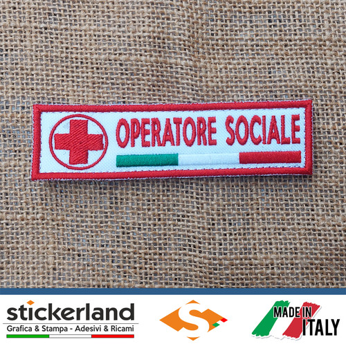 Toppa patch croce - croce, rossa