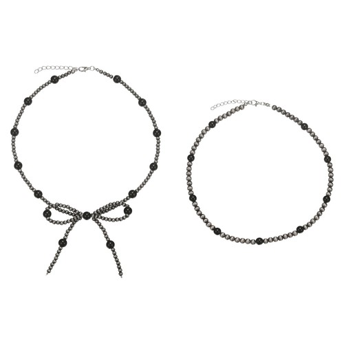 Collana con fiocco perle - collana, di