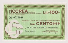 Miniassegni  05.01.77 MACELLERIA di DE GUIO GUIDO - Rif. ICCREA 23