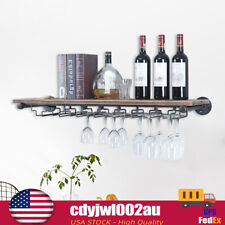 Scaffale porta vino da appendere in vetro da parete porta champagne decorazione bar 36" US