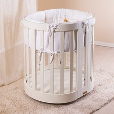 Nanan Culla Ovale Trasformabile in Lettino COMPLETA di Estensione e Kit Poltrone