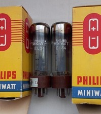 EL 34 RARO LOTTO DI 2 VALVOLE, TUBES,  6CA7 UGUALI, NUOVE, PHILIPS