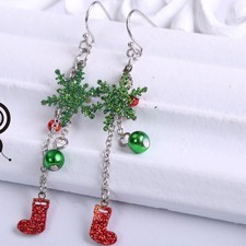  2 Pairs Orecchini Set Fiocchetto Filo Di Neve Gioielli Per Le Vacanze