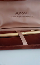 Penna stilografica vintage Aurora oro e argento massiccio