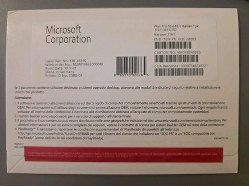 Licenza oem windows pro - oem,