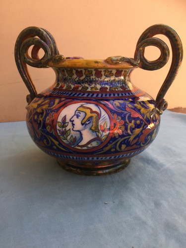 Vaso ceramica lustro gualdo - vaso,