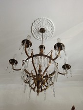 Lampadario Vintage In Ottone 6