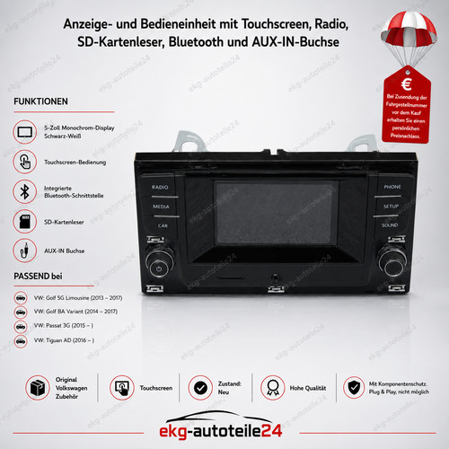 Radio originale golf vii - originale, vw