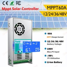 MPPT 60AMP Solare Controllore Carica Per 12V 24V 36V 48V DC Batteria Regolatore