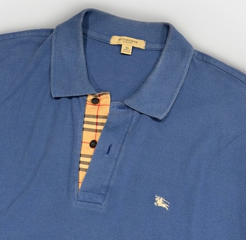 Polo burberry brit uomo - polo, blu