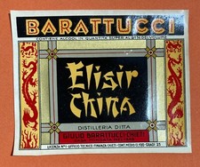 ABRUZZO-CHIETI-LIQUORI-DISTILLERIA BARATTUCCI-ETICHETTA ORIGINALE-ELISIR CHINA