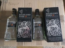 Coppia Bottiglie Viking Whisky Vuote con scatola + tappi 2 edizioni Higland PARK