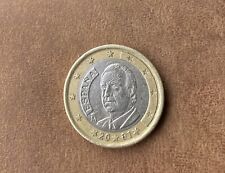 MONETA DA 1 EURO RARA ESPANA 2001 SPAGNA RE JUAN CARLOS