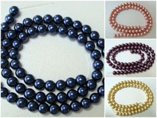 68 perles 6mm rondes verre