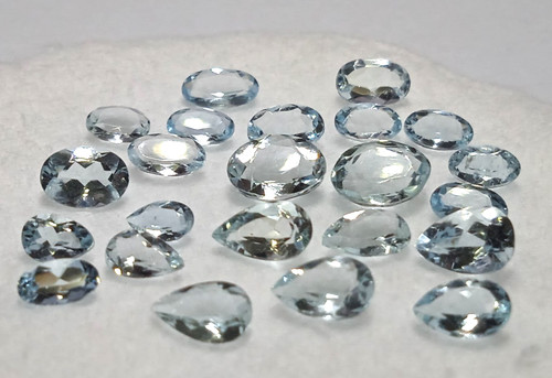 Lotto acquamarina 23pz 69ct - acquamarina, 7.69ct