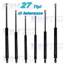 PISTONI A GAS MOLLE PER LETTO CONTENITORE, 27 TIPI DI INTERASSE FORO Ø 8,2 mm