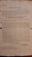 lotto documenti antichi pre-risorgimentali Bergamo Polizia Militare Animali