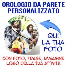 OROLOGIO DA PARETE PERSONALIZZATO CON LA TUA FOTO REGALO NATALE PREZZO PROMO!!