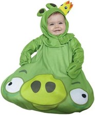 Costume Angry Birds Re Maiale Neonato 0-9 Mesi Anime Halloween Costumi NUOVO