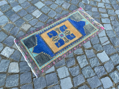 Tappeto vintage oushak lana - tappeto, oushak,