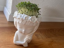 ?? Vaso Busto di Bambina con Capelli Verdi per Piante e Fiori da Collezione