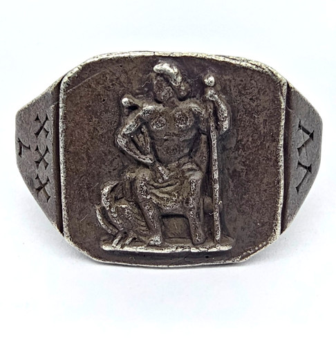 Anello argento 100 antico - anello, d.c.
