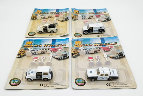 Vintage 80s auto - polizia, metal