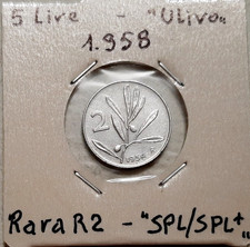 2 LIRE 1958 ULIVO - REPUBBLICA ITALIANA - RARA R2