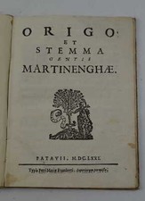 FERRARI OTTAVIO. Origo et stemma gentis Martinenghae. 1671