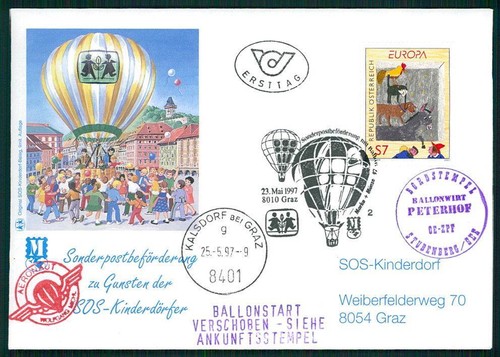 Austria posta palloncino 1997 - posta,