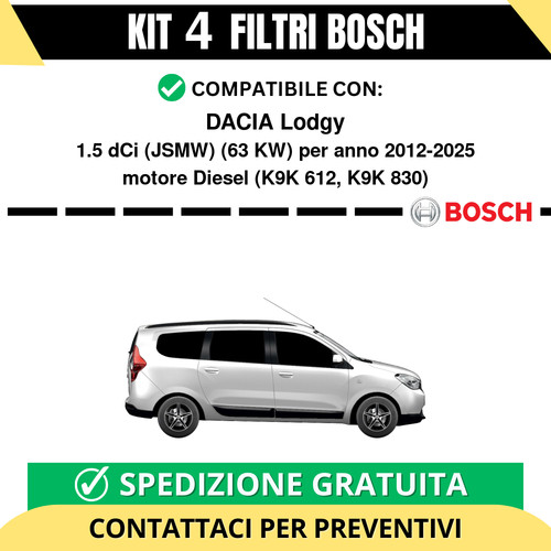 Kit bosch filtri tagliando - bosch,