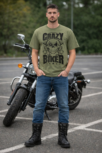 Crazy biker shirt - -, in