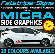 to fit NISSAN MICRA GRAPHICS STRIPES STICKERS DECALS NISMO ACENTA TEKNA 1.0