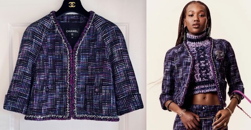 Giacca tweed chanel - 23b, viola