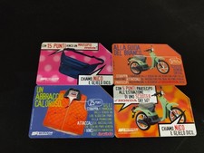 LOTTO 4 SCHEDE TELEFONICHE LA 10 VINCE RARE TELECOM CARTA LIRE 10000