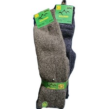 2 PAIA di calze TERMICHE da uomo Lunghe in LANA calzini invernali montagna neve