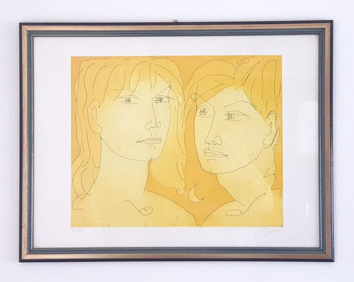 Quadro acquaforte acquerello